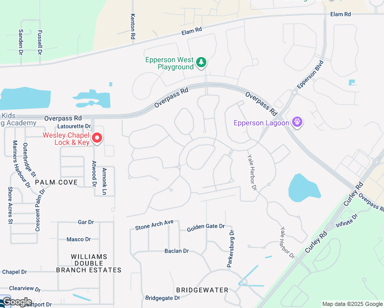 map of restaurants, bars, coffee shops, grocery stores, and more near 7566 Tuscan Bay Circle in Wesley Chapel