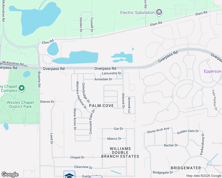 map of restaurants, bars, coffee shops, grocery stores, and more near 30627 Casewell Place in Wesley Chapel