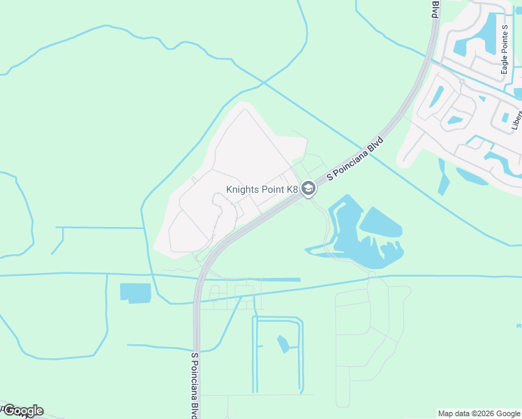 map of restaurants, bars, coffee shops, grocery stores, and more near 1296-1328 South Poinciana Boulevard in Kissimmee