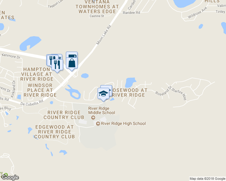 map of restaurants, bars, coffee shops, grocery stores, and more near 7836 Fashion Loop in New Port Richey