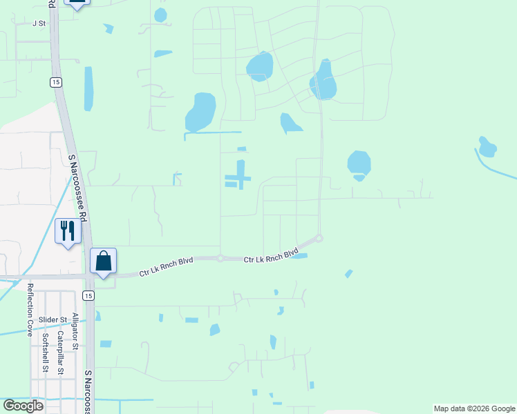 map of restaurants, bars, coffee shops, grocery stores, and more near 1265 Hackney Road in St. Cloud