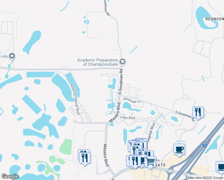map of restaurants, bars, coffee shops, grocery stores, and more near 1252 Romani Avenue in Davenport