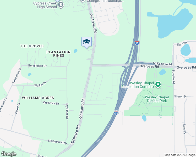 map of restaurants, bars, coffee shops, grocery stores, and more near 7882 Lennox Loop in Wesley Chapel