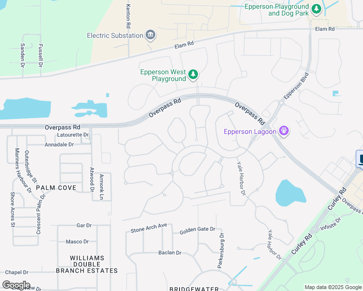 map of restaurants, bars, coffee shops, grocery stores, and more near 8246 Pelican Reed Circle in Wesley Chapel