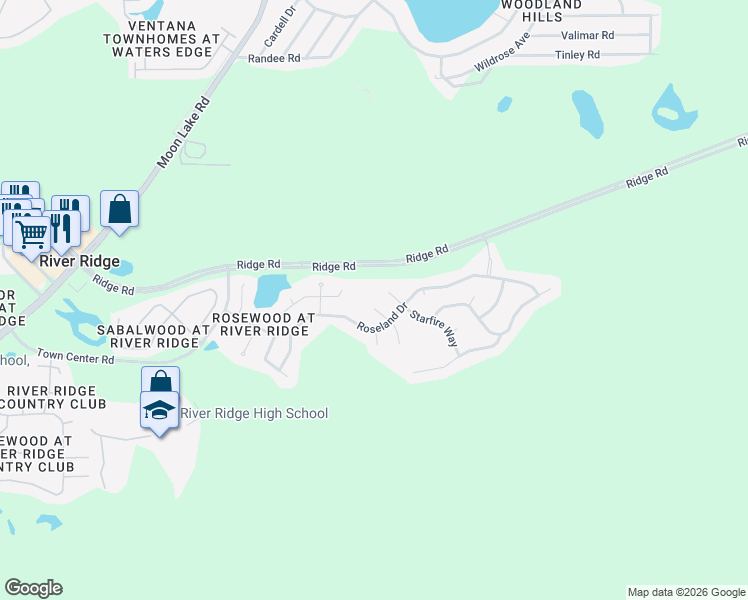 map of restaurants, bars, coffee shops, grocery stores, and more near 7846 Primula Lane in New Port Richey