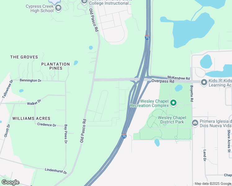 map of restaurants, bars, coffee shops, grocery stores, and more near 7851 Blair Drive in Zephyrhills