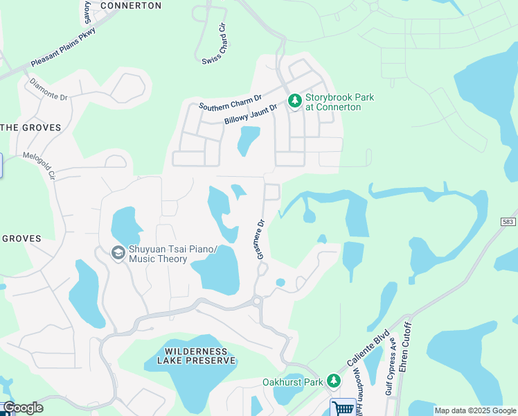 map of restaurants, bars, coffee shops, grocery stores, and more near 7841 Grasmere Drive in Land O' Lakes