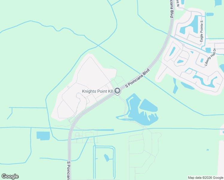 map of restaurants, bars, coffee shops, grocery stores, and more near 1256-1294 South Poinciana Boulevard in Kissimmee