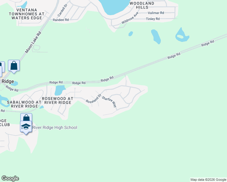 map of restaurants, bars, coffee shops, grocery stores, and more near 12424 Roseland Drive in New Port Richey