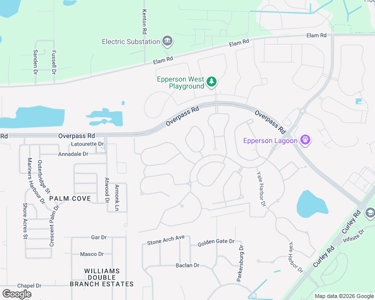 map of restaurants, bars, coffee shops, grocery stores, and more near 8246 Pelican Reed Circle in Wesley Chapel