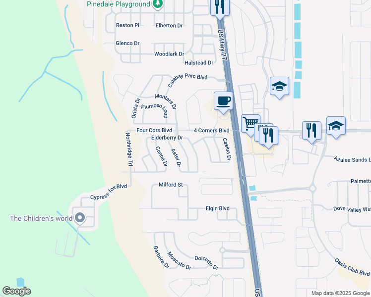 map of restaurants, bars, coffee shops, grocery stores, and more near 200 Roseling Crossing in Davenport