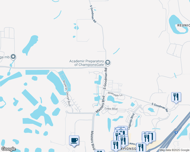 map of restaurants, bars, coffee shops, grocery stores, and more near 1222 Bella Cara Court in Davenport