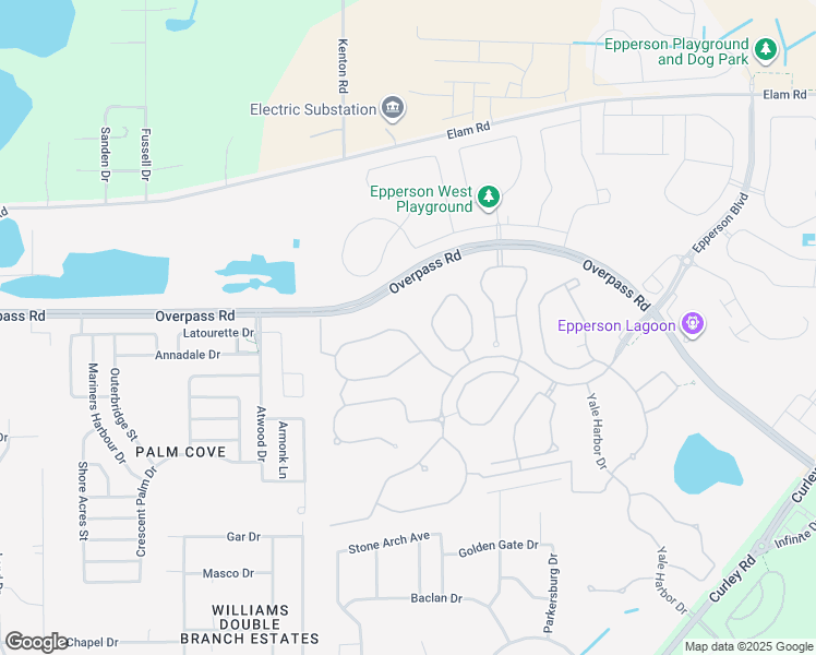 map of restaurants, bars, coffee shops, grocery stores, and more near 8134 Pelican Reed Circle in Wesley Chapel