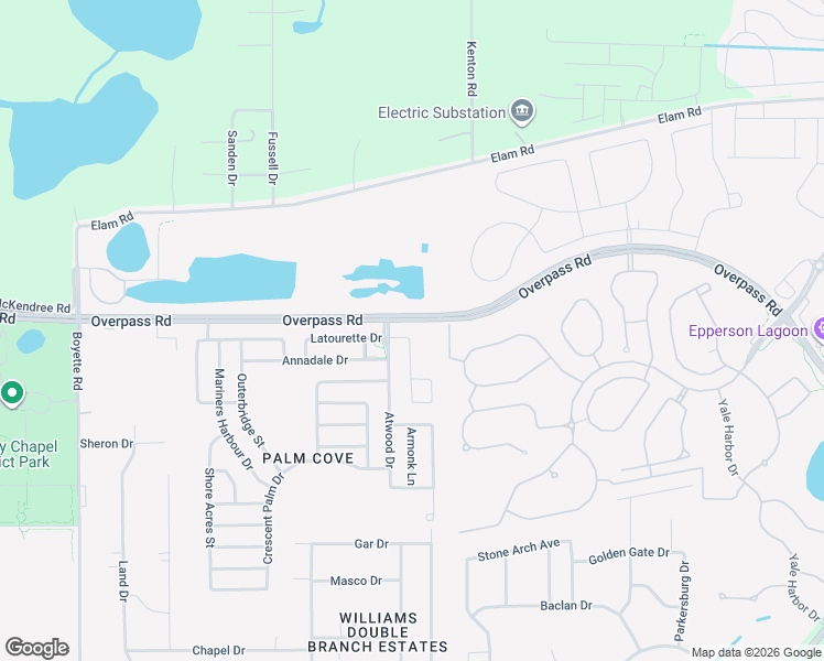 map of restaurants, bars, coffee shops, grocery stores, and more near 7922 Stoney Hill Drive in Wesley Chapel