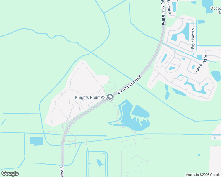 map of restaurants, bars, coffee shops, grocery stores, and more near 1230-1254 South Poinciana Boulevard in Kissimmee