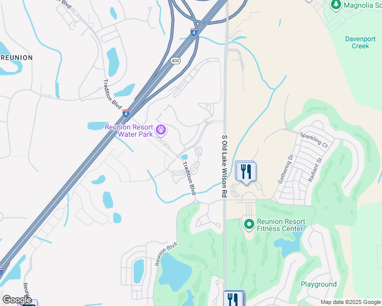 map of restaurants, bars, coffee shops, grocery stores, and more near 7601 Cabana Court in Four Corners