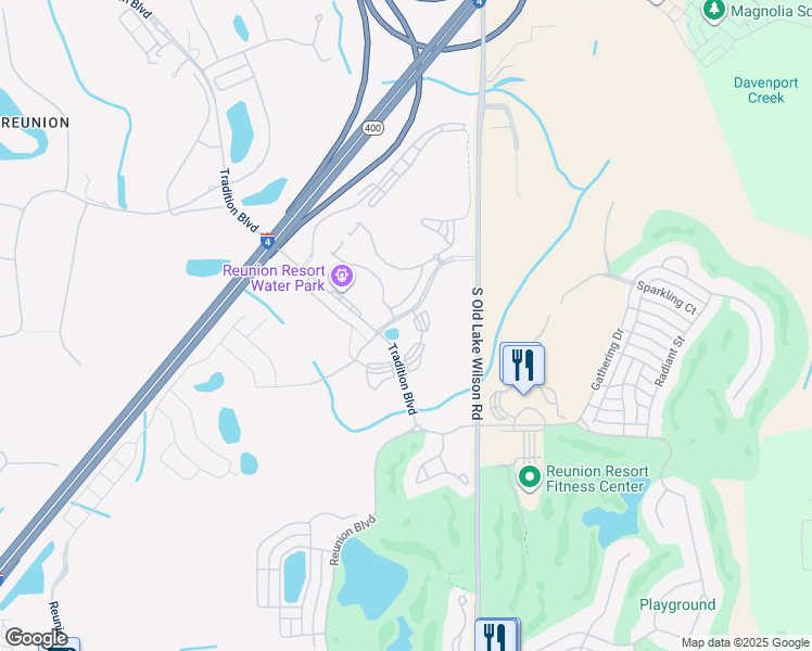 map of restaurants, bars, coffee shops, grocery stores, and more near 7601 Cabana Court in Four Corners