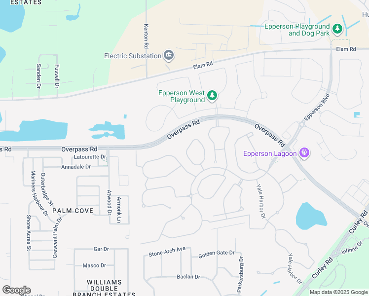 map of restaurants, bars, coffee shops, grocery stores, and more near 8134 Pelican Reed Circle in Wesley Chapel
