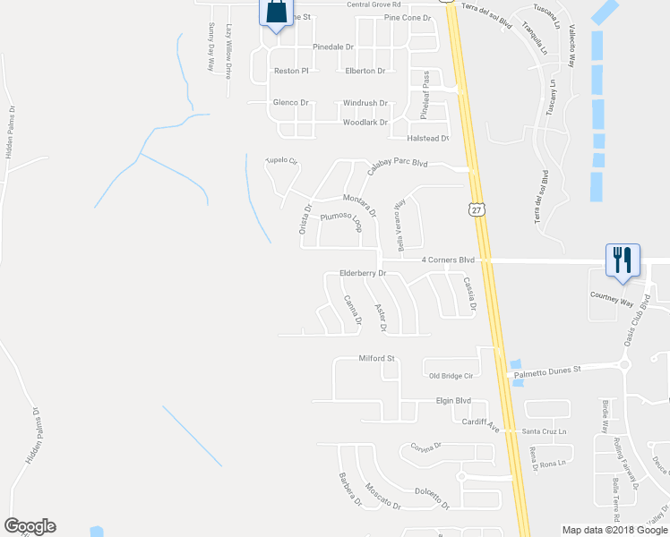 map of restaurants, bars, coffee shops, grocery stores, and more near 724 Elderberry Drive in Davenport