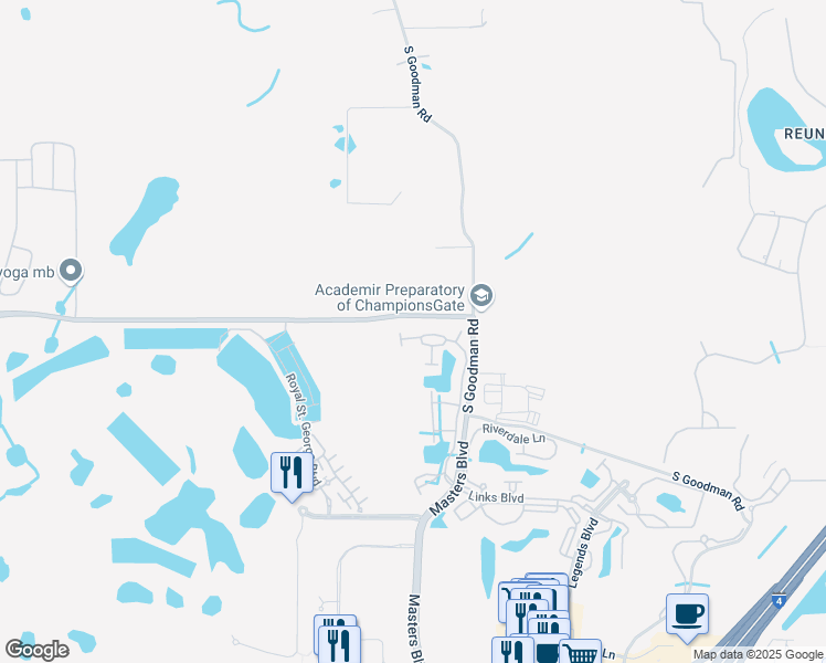 map of restaurants, bars, coffee shops, grocery stores, and more near 8347 Bella Tierra Court in Davenport
