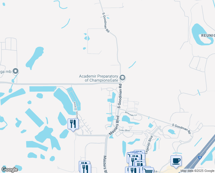 map of restaurants, bars, coffee shops, grocery stores, and more near 8337 Bella Vida Circle in Davenport
