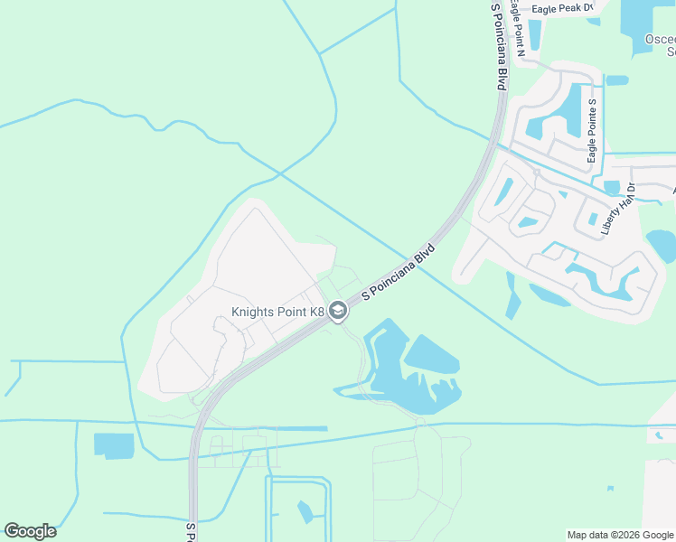 map of restaurants, bars, coffee shops, grocery stores, and more near 1230-1254 South Poinciana Boulevard in Kissimmee