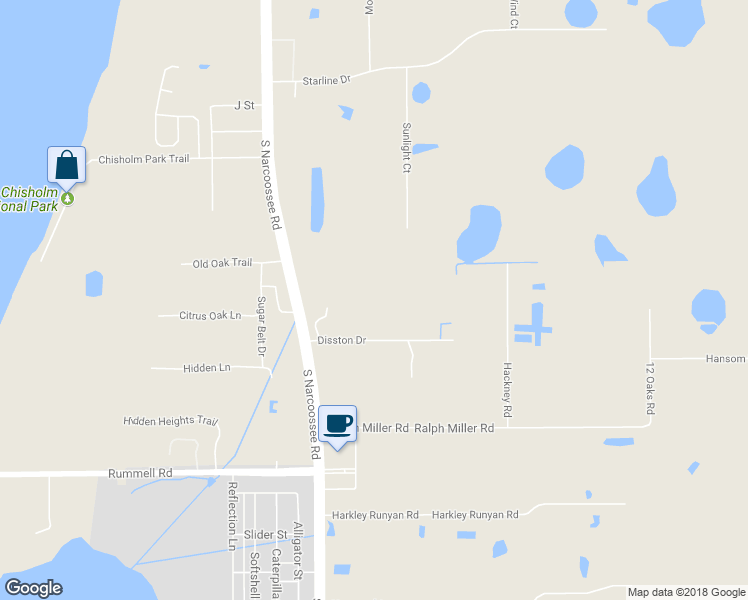 map of restaurants, bars, coffee shops, grocery stores, and more near 5015 Disston Drive in St. Cloud