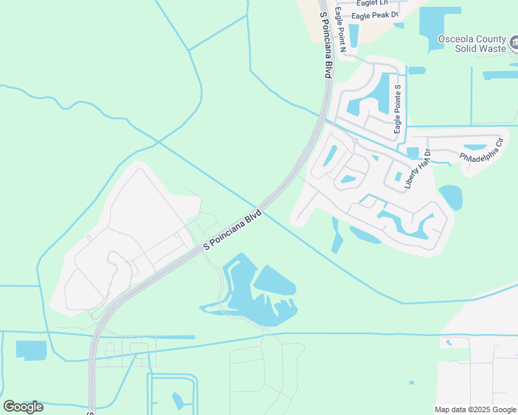 map of restaurants, bars, coffee shops, grocery stores, and more near 1230 South Poinciana Boulevard in Kissimmee