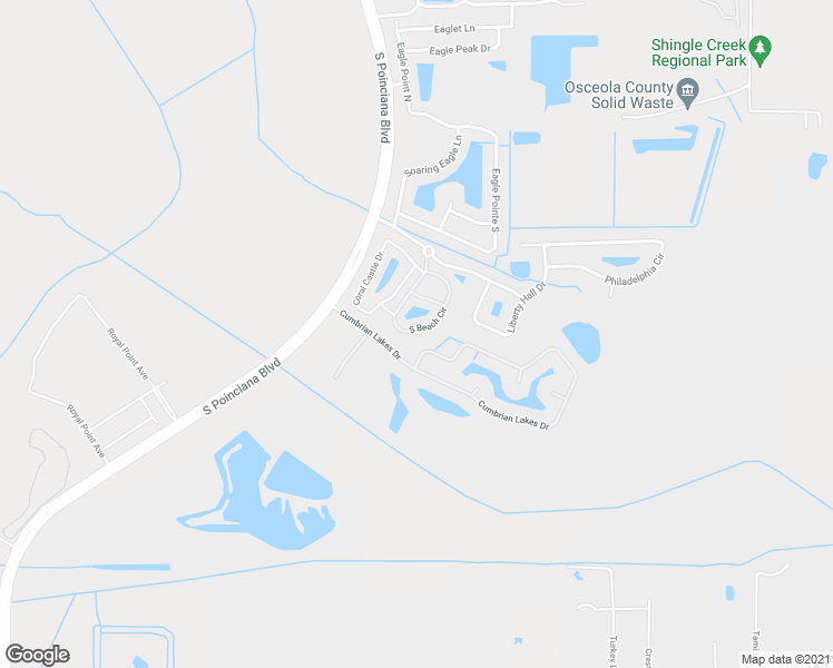 map of restaurants, bars, coffee shops, grocery stores, and more near 1204 South Beach Circle in Kissimmee