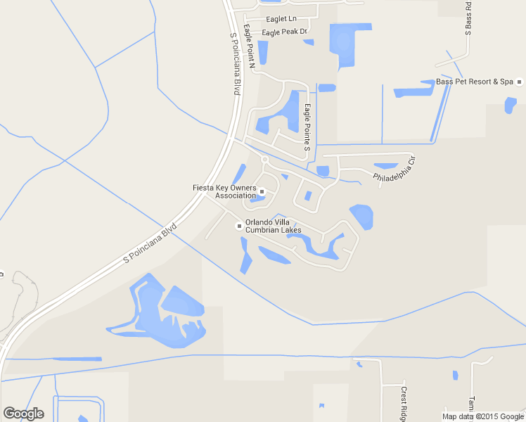 map of restaurants, bars, coffee shops, grocery stores, and more near 1216 South Beach Circle in Kissimmee