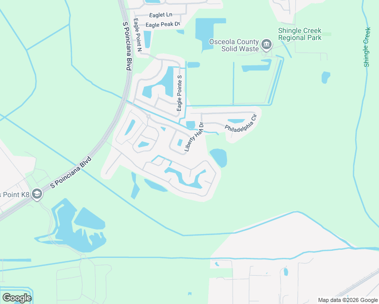 map of restaurants, bars, coffee shops, grocery stores, and more near 1150 Liberty Hall Drive in Kissimmee