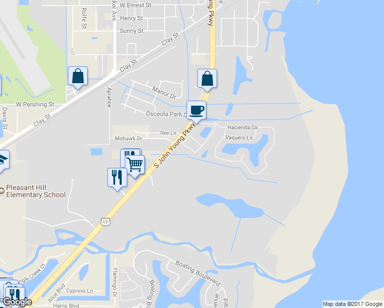 map of restaurants, bars, coffee shops, grocery stores, and more near 1977 Estancia Circle in Kissimmee