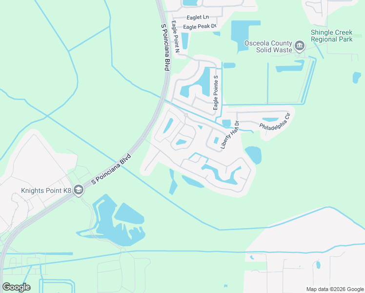 map of restaurants, bars, coffee shops, grocery stores, and more near 1228 South Beach Circle in Kissimmee