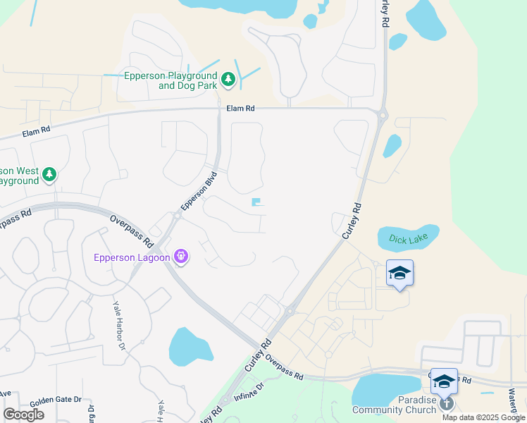 map of restaurants, bars, coffee shops, grocery stores, and more near 8078 Rolling Shell Trail in Wesley Chapel