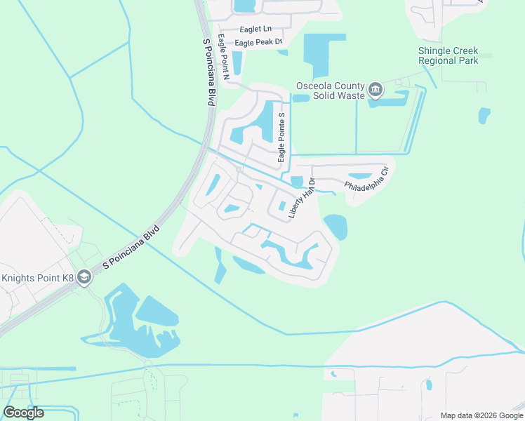 map of restaurants, bars, coffee shops, grocery stores, and more near 1126 Liberty Hall Drive in Kissimmee