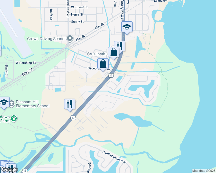 map of restaurants, bars, coffee shops, grocery stores, and more near 2003 Estancia Circle in Kissimmee