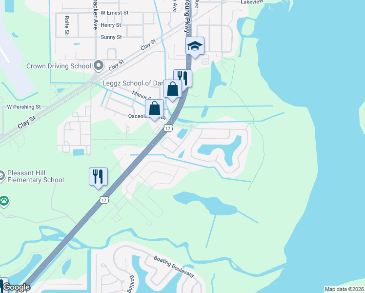 map of restaurants, bars, coffee shops, grocery stores, and more near 1937 Estancia Circle in Kissimmee