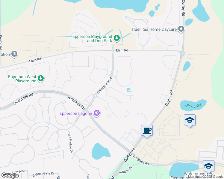 map of restaurants, bars, coffee shops, grocery stores, and more near 8963 Bower Bass Circle in Wesley Chapel