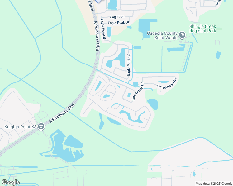 map of restaurants, bars, coffee shops, grocery stores, and more near 1295 South Beach Circle in Kissimmee