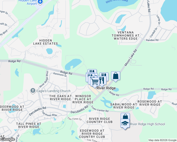 map of restaurants, bars, coffee shops, grocery stores, and more near 11335 Striped Bass Court in New Port Richey