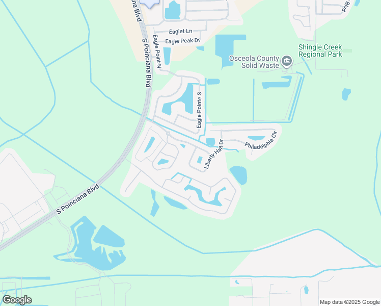 map of restaurants, bars, coffee shops, grocery stores, and more near 1104 Liberty Hall Drive in Kissimmee