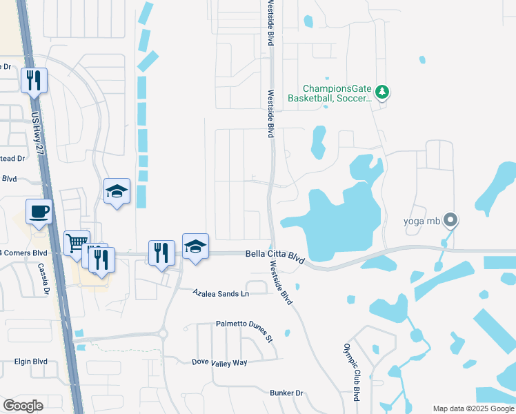 map of restaurants, bars, coffee shops, grocery stores, and more near 1152 Challenge Drive in Four Corners