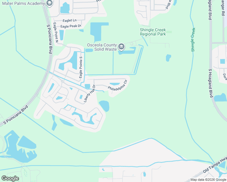 map of restaurants, bars, coffee shops, grocery stores, and more near 4526 Philadelphia Circle in Kissimmee