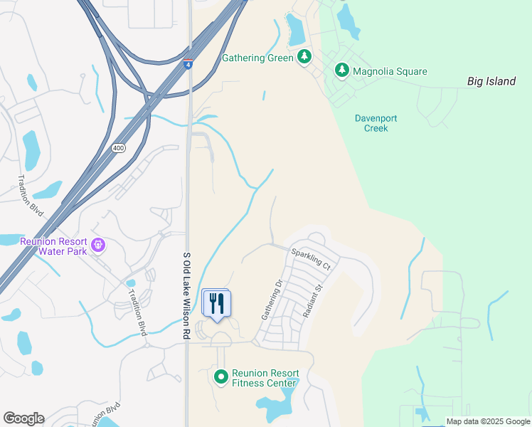 map of restaurants, bars, coffee shops, grocery stores, and more near 1110 Watson Court in Osceola County
