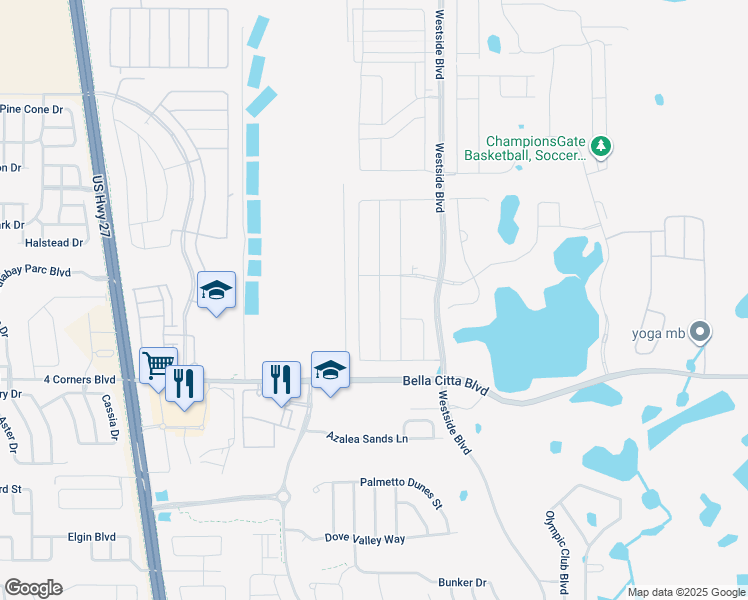 map of restaurants, bars, coffee shops, grocery stores, and more near 1152 Challenge Drive in Four Corners