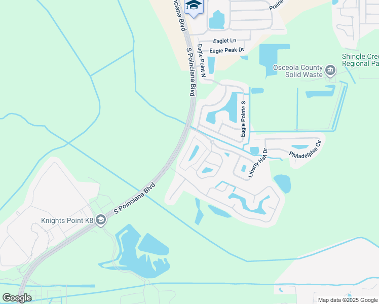 map of restaurants, bars, coffee shops, grocery stores, and more near 1128 South Beach Circle in Kissimmee