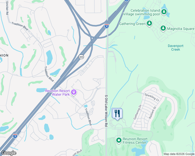 map of restaurants, bars, coffee shops, grocery stores, and more near 1114 Sunset View Circle in Four Corners