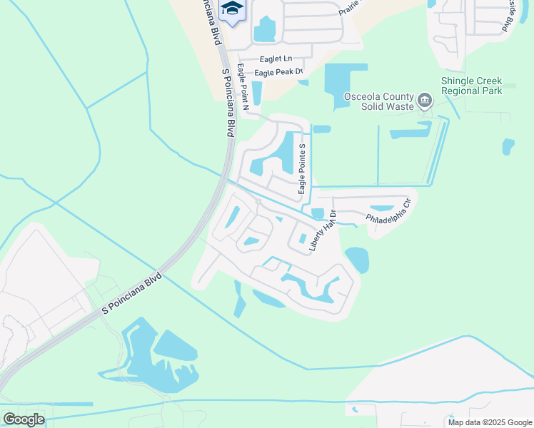 map of restaurants, bars, coffee shops, grocery stores, and more near 1304 South Beach Circle in Kissimmee