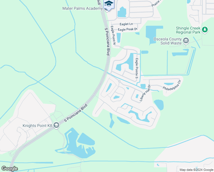 map of restaurants, bars, coffee shops, grocery stores, and more near 1128 South Beach Circle in Kissimmee