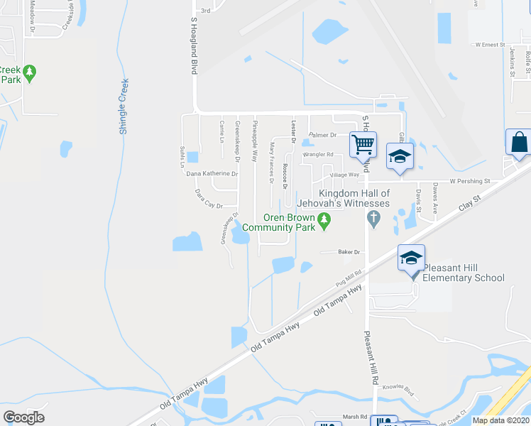 map of restaurants, bars, coffee shops, grocery stores, and more near 3856 North Fruitloop Circle in Kissimmee